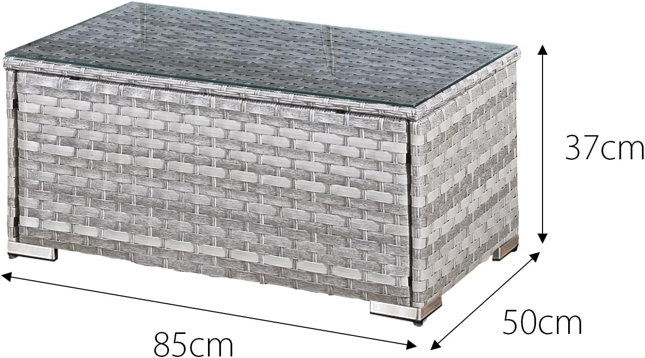 Oseasons Acorn Rattan 5 Seat Lounge Sofa Set in Dove Grey