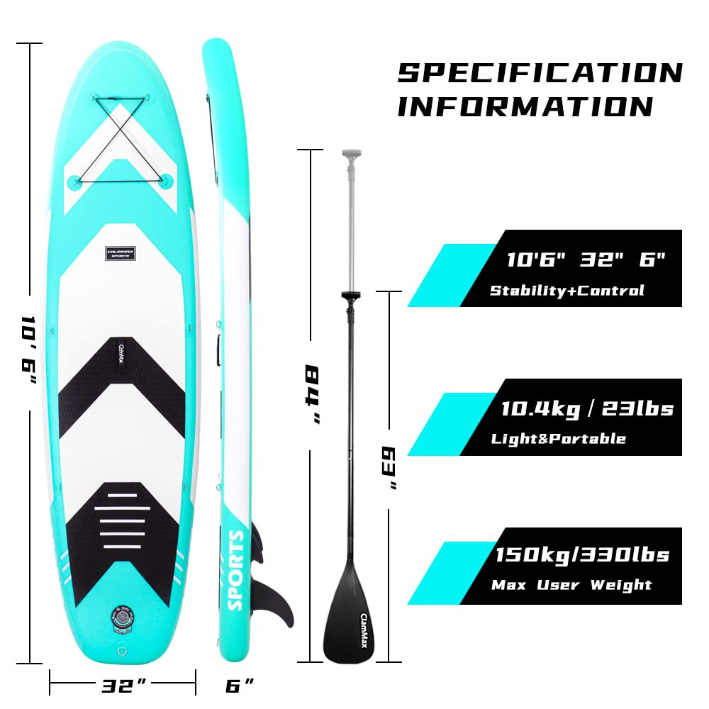CalmMax Inflatable Stand Up Paddle Board 10'6