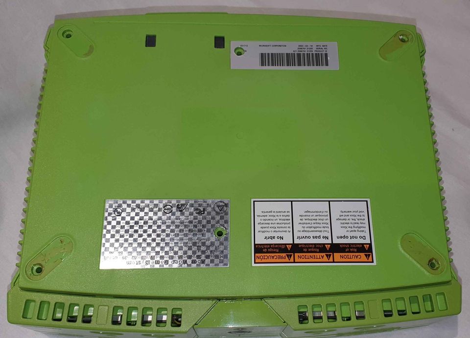 Boxed Xbox Mtn Dew & 2 custom controllers