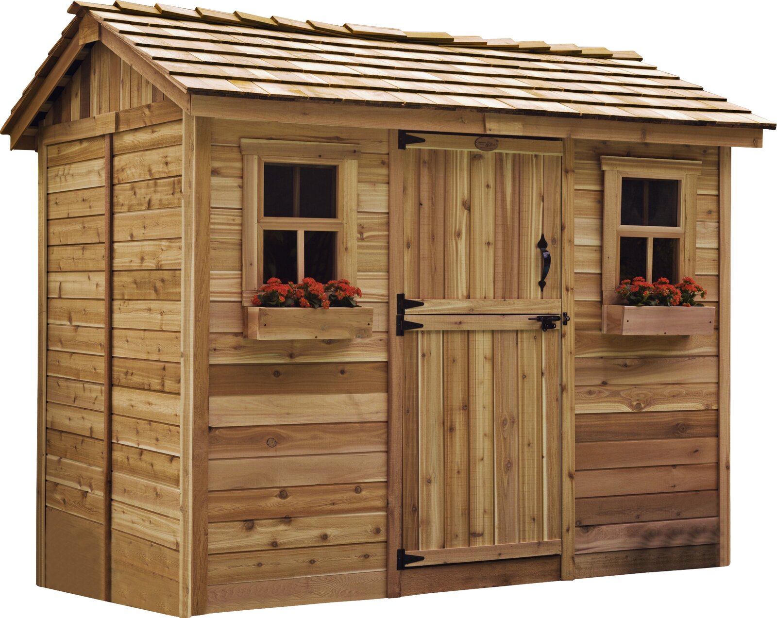 【Storage Shed】9x6 ft Cabana Cedar Wood Garden Shed