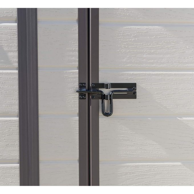 Keter Manor Pent Outdoor Garden Storage Shed, Beige/Brown, 6 x 4 ft