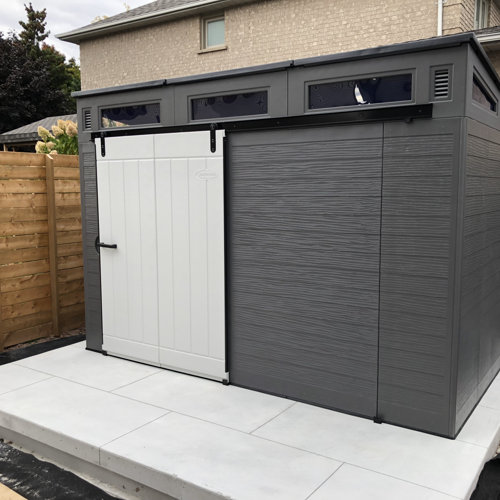 【Storage Shed】Modernist 10X7 ft Barn Door Storage Shed
