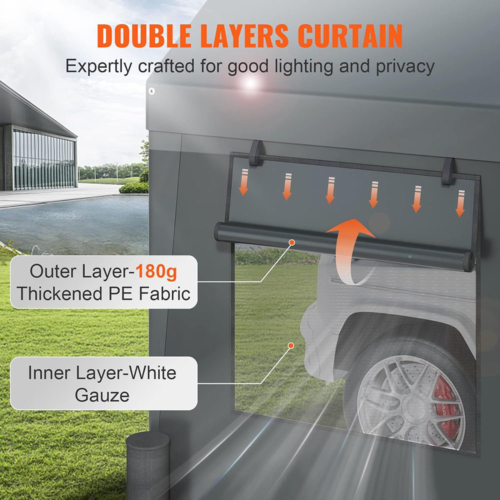 VEVOR Carport 12'x20' Heavy Duty Portable Garage, Upgraded Extra Large Car Canopy