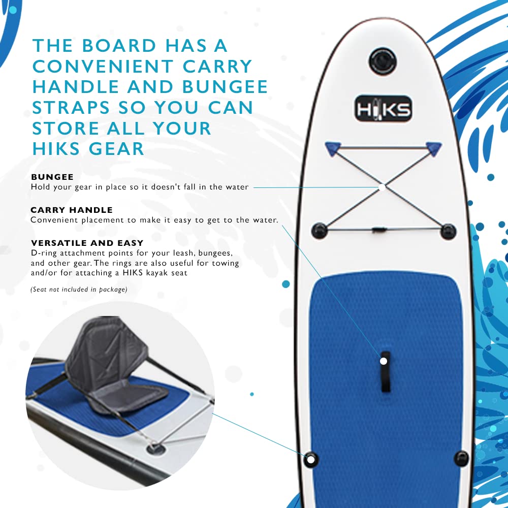 SUP Inflatable Stand Up Paddle Board Set Inc Paddle, Pump, Backpack & Leash