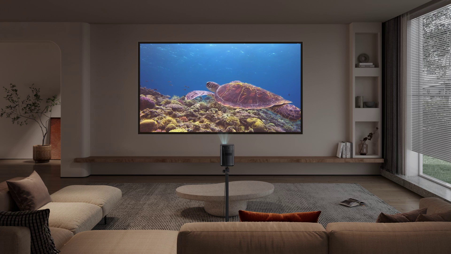 XGIMI Halo+ 1080P Portable Projector, 4K Input Supported, 700 ISO Lumens with Integrated Harman Kardon Speaker, Auto Focus&Keystone,ISA Technology, Android TV 10.0, Wireless Casting WiFi Bluetooth